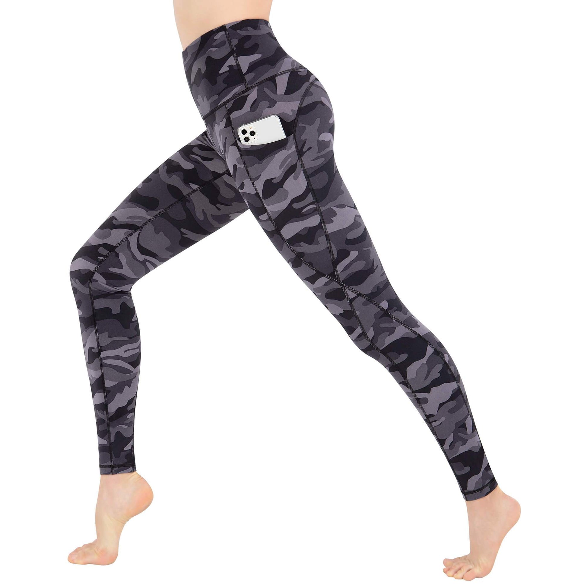 iKeep® Women's Camouflage High Waist Yoga Pants with Pockets