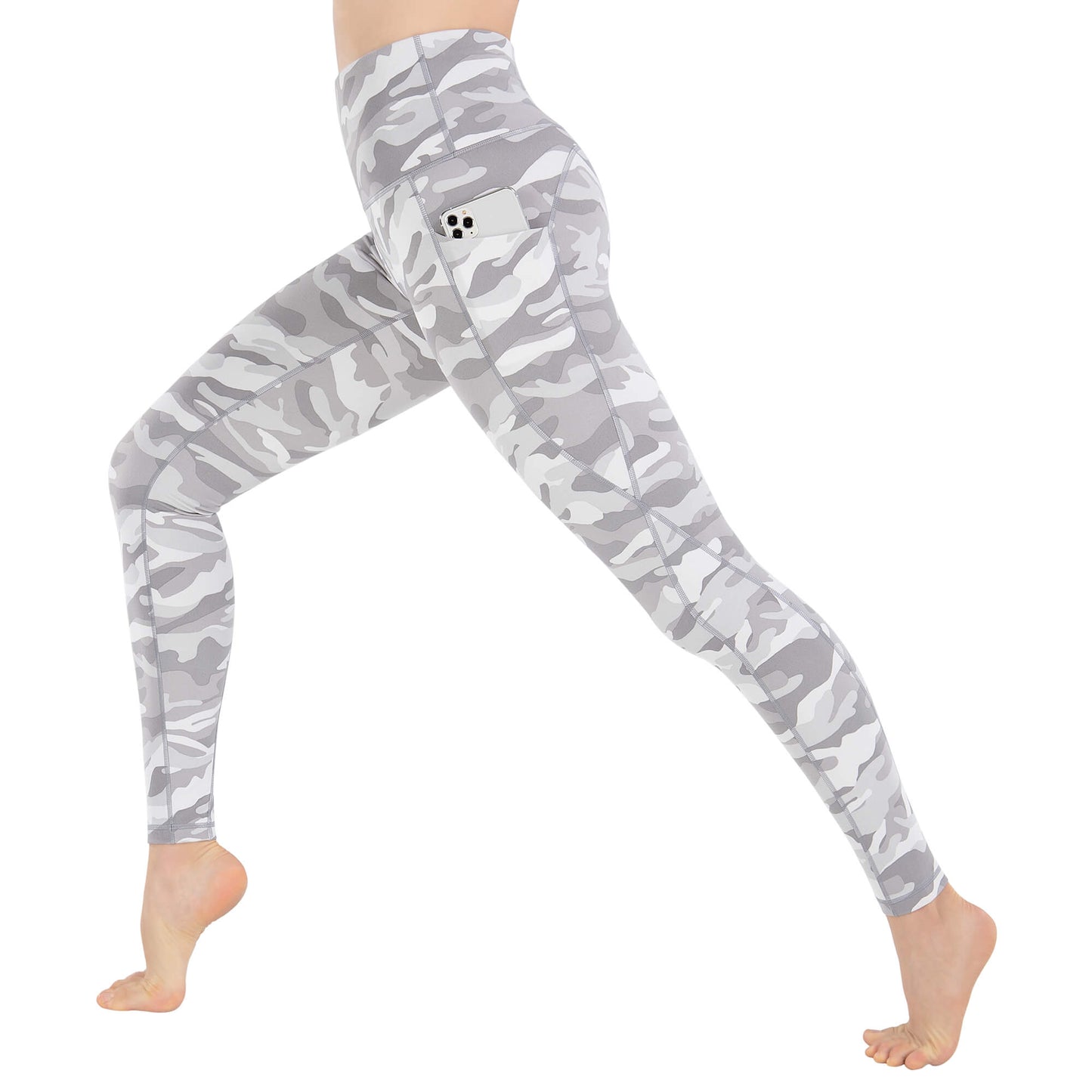 iKeep<sup>&reg;</sup> Women's Camouflage High Waist Yoga Pants with Pockets
