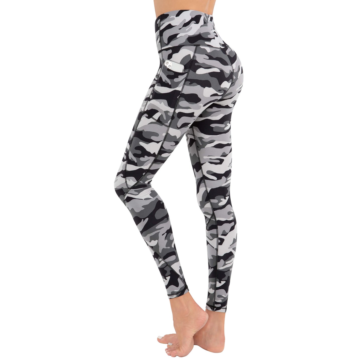 LifeSky<sup>&reg;</sup> Camouflage High-Rised Yoga Pants with Pockets