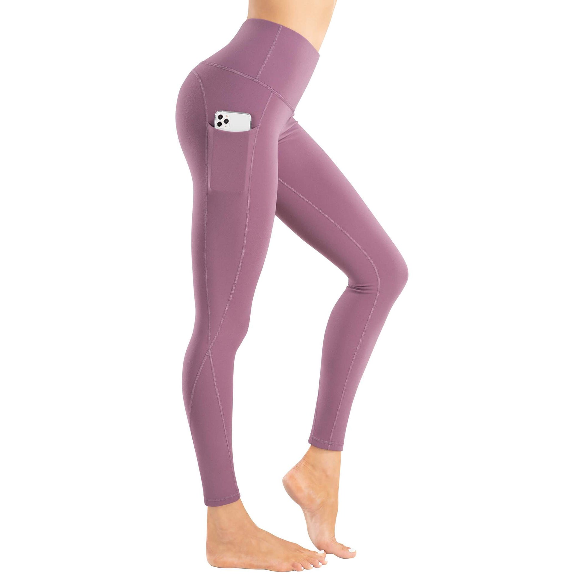 Penkiiy Yoga Pants 3PC Women's Knee Length Leggings High Waisted Yoga Workout  Exercise Capris For Casual Summer With Pockets Purple Yoga Leggings for  Women 