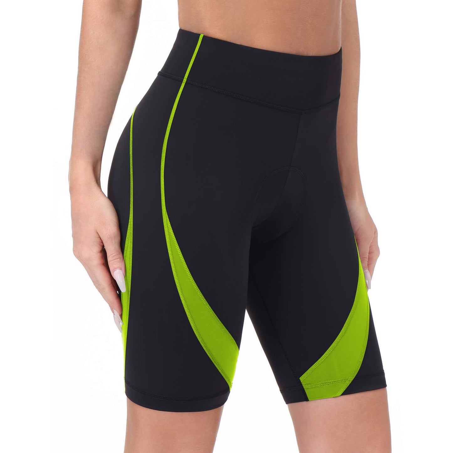 iKeep<sup>&reg;</sup> Women's High Waist Cycling Shorts | Black-green