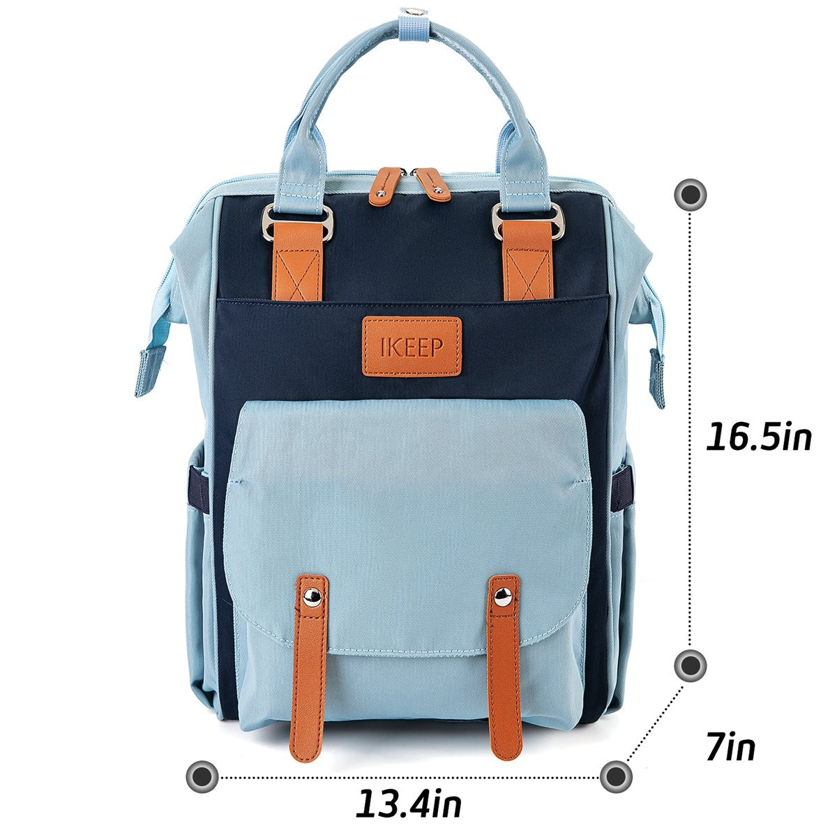 iKeep<sup>&reg;</sup> Crazy Pockets Backpack Diaper Bag - Blue