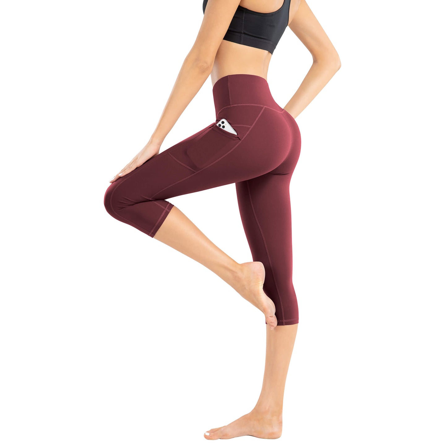 LifeSky<sup>&reg;</sup> Women's Tummy Control High Waisted Yoga Capris
