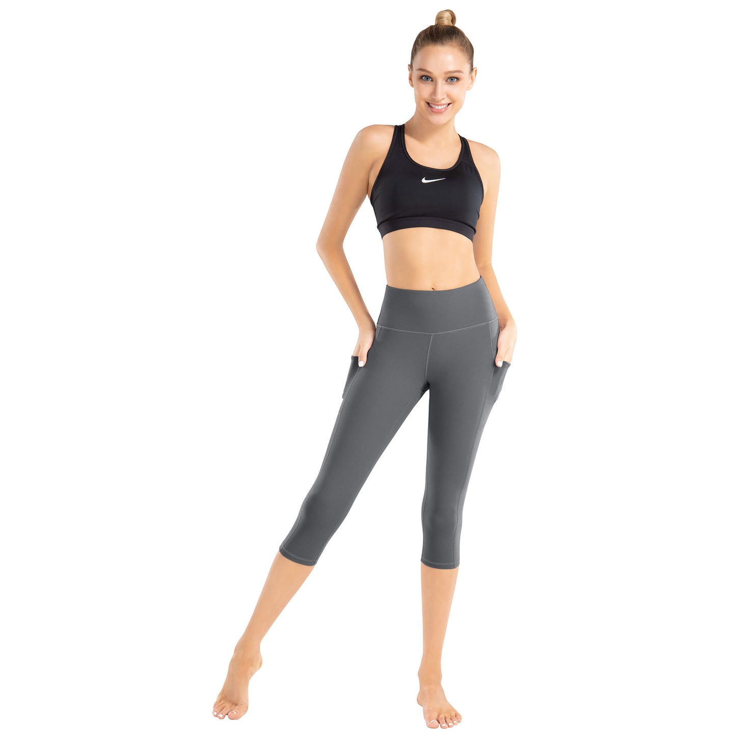 LifeSky<sup>&reg;</sup> Women's Tummy Control High Waisted Yoga Capris