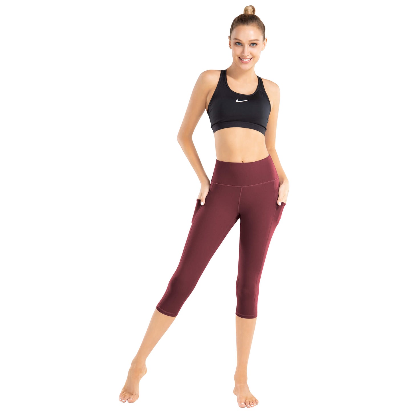 LifeSky<sup>&reg;</sup> Women's Tummy Control High Waisted Yoga Capris