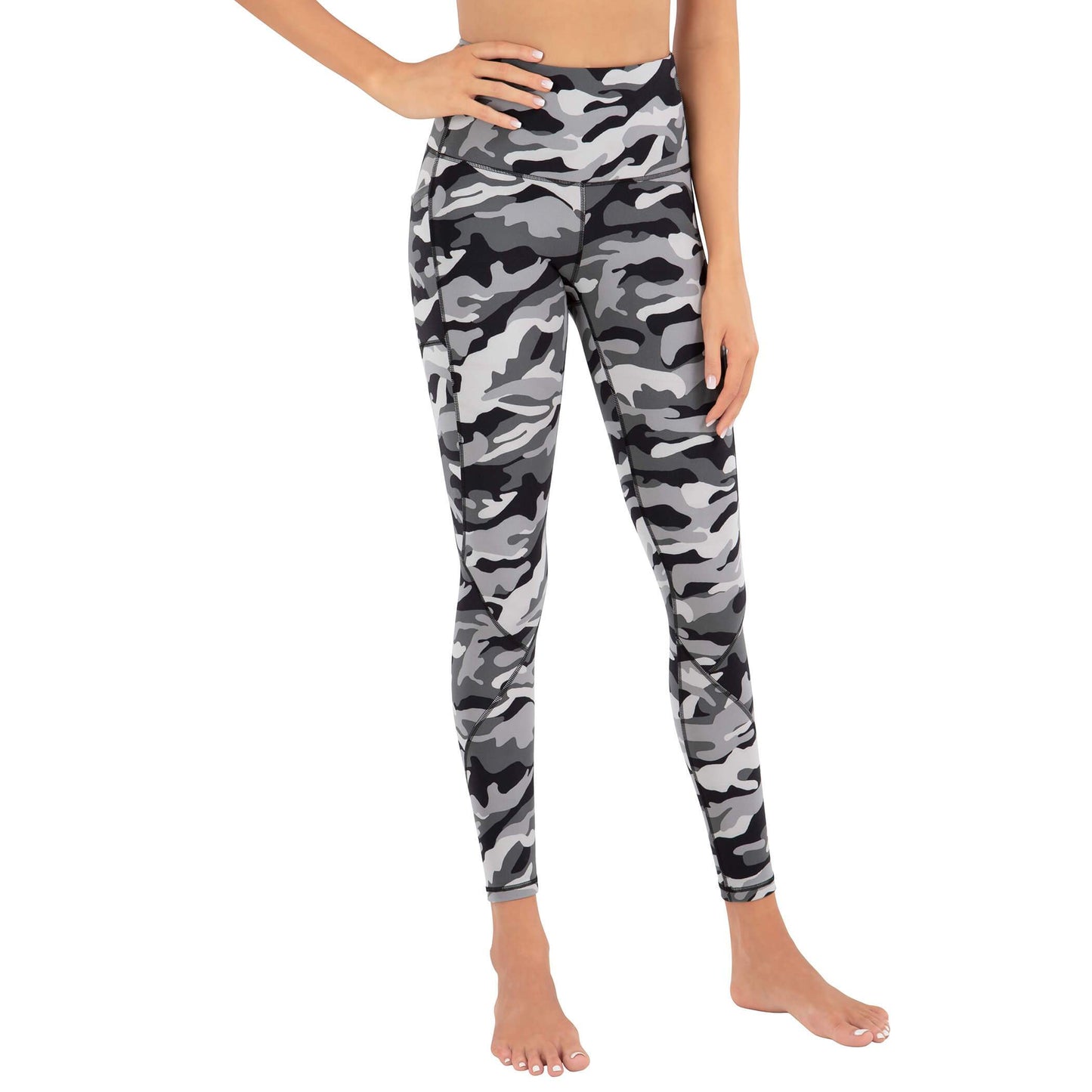 LifeSky<sup>&reg;</sup> Camouflage High-Rised Yoga Pants with Pockets