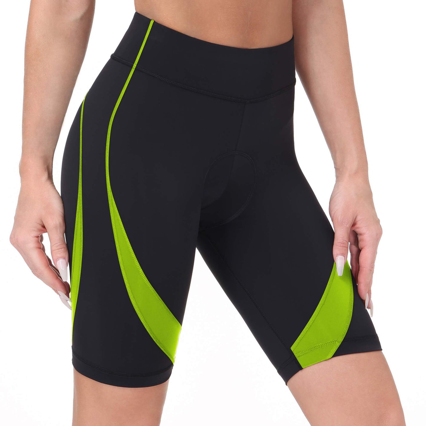 iKeep<sup>&reg;</sup> Women's High Waist Cycling Shorts | Black-green
