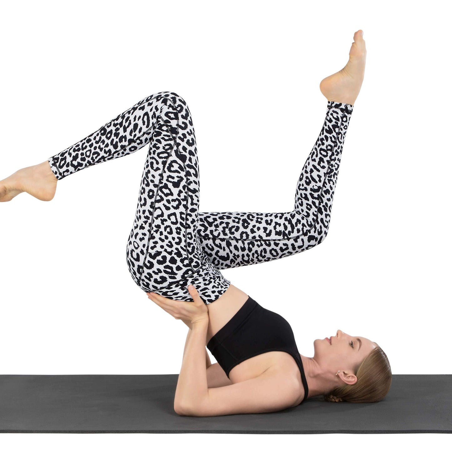 iKeep<sup>&reg;</sup> Women's Leopard High Waist Yoga Pants with Pockets